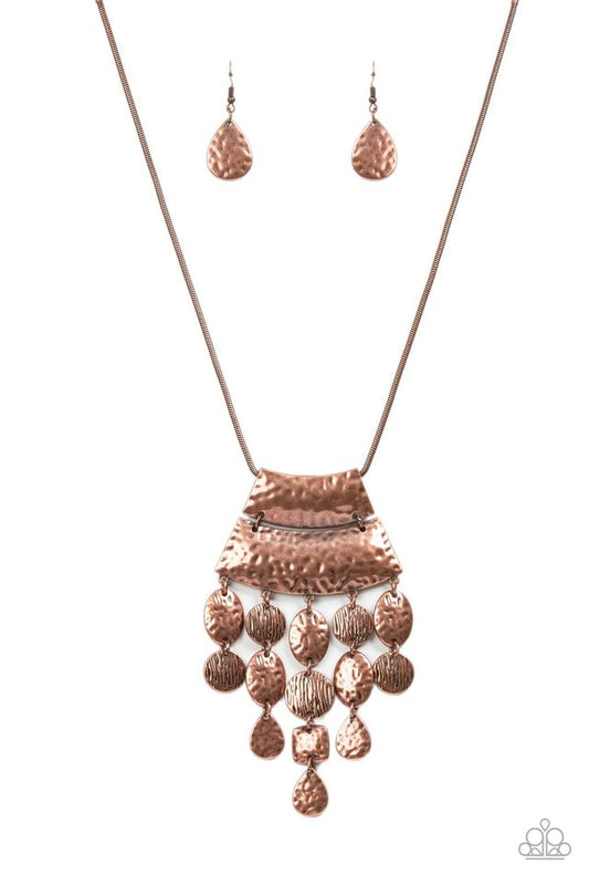 Totem Trek - Copper - Paparazzi Necklace Image