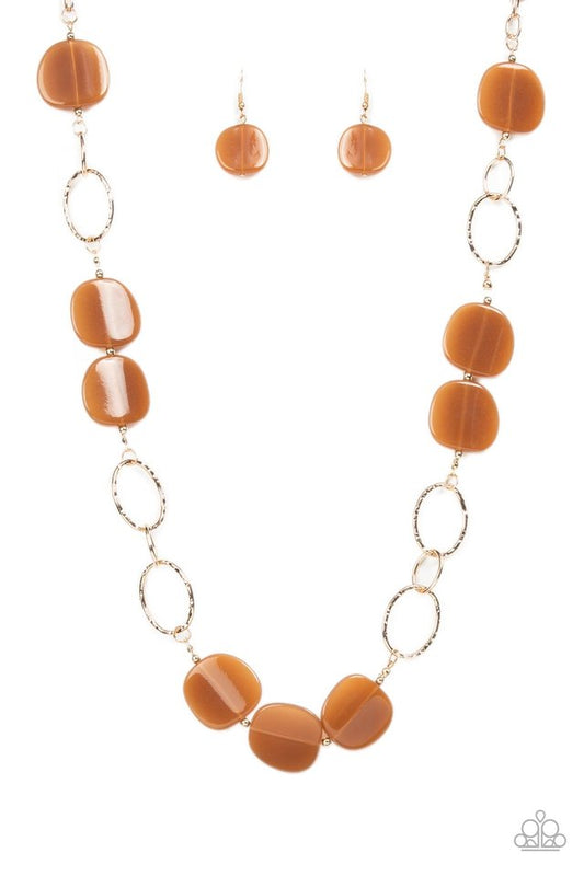Posh Promenade - Brown - Paparazzi Necklace Image