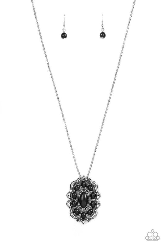 Mojave Medallion - Black - Paparazzi Necklace Image