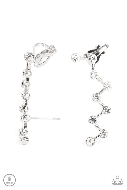 Clamoring Constellations - White - Paparazzi Earring Image