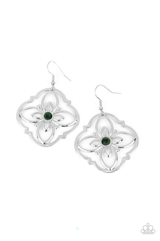 Treasure GROVE - Green - Paparazzi Earring Image