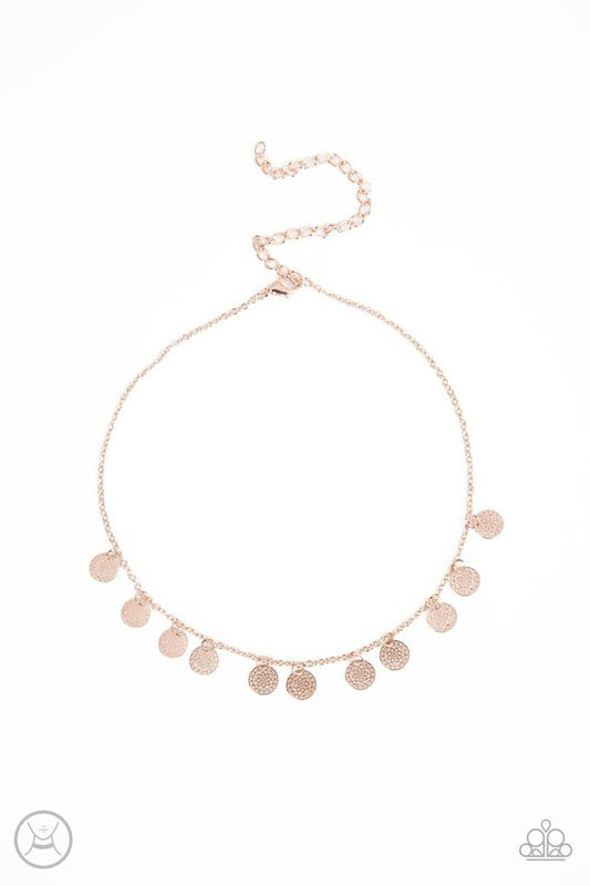 On My CHIME - Rose Gold - Paparazzi Necklace Image