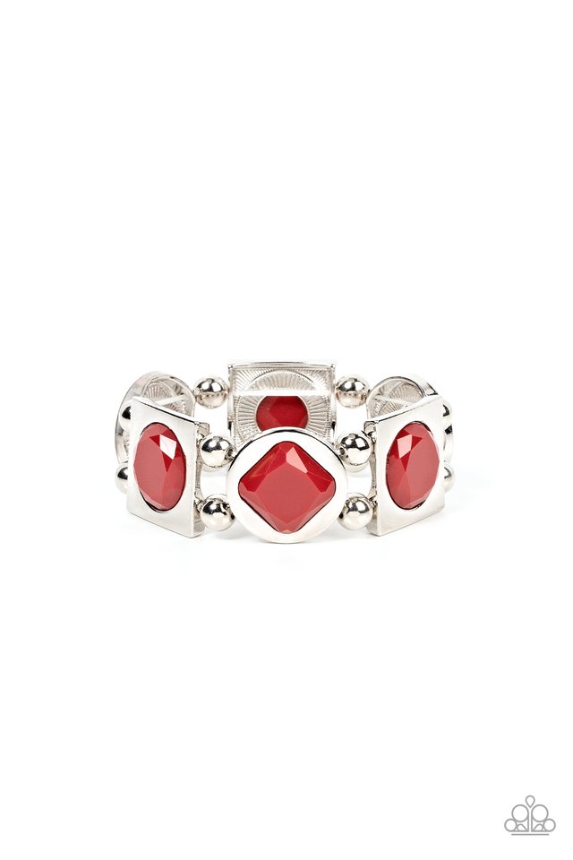 Asymmetrical A-Lister - Red - Paparazzi Bracelet Image
