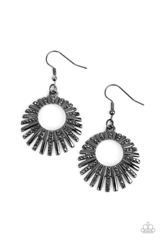 Rebel Resplendence - Black - Paparazzi Earring Image