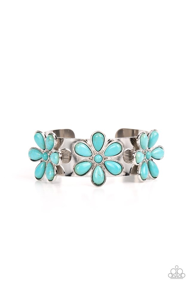 Desert Flower Patch - Blue - Paparazzi Bracelet Image