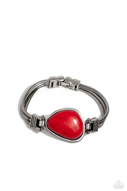 Badlands Bounty - Red - Paparazzi Bracelet Image