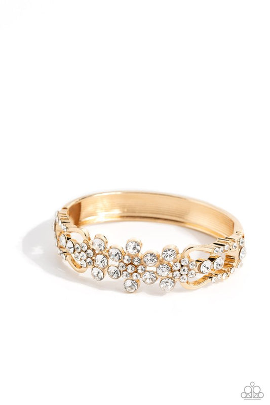 Cheers to the Future Mrs. - Gold - Paparazzi Bracelet Image