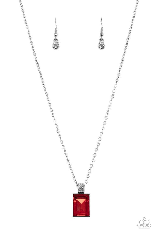 Understated Dazzle - Red - Paparazzi Necklace Image