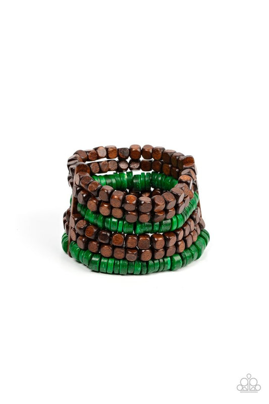 Fiji Fiesta - Green - Paparazzi Bracelet Image