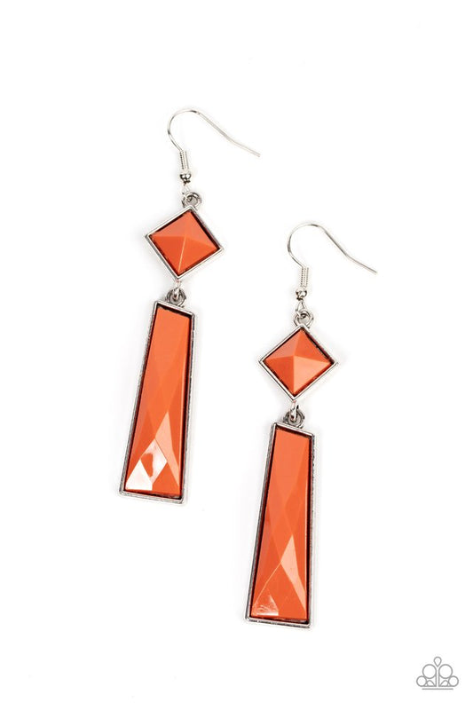 Hollywood Harmony - Orange - Paparazzi Earring Image