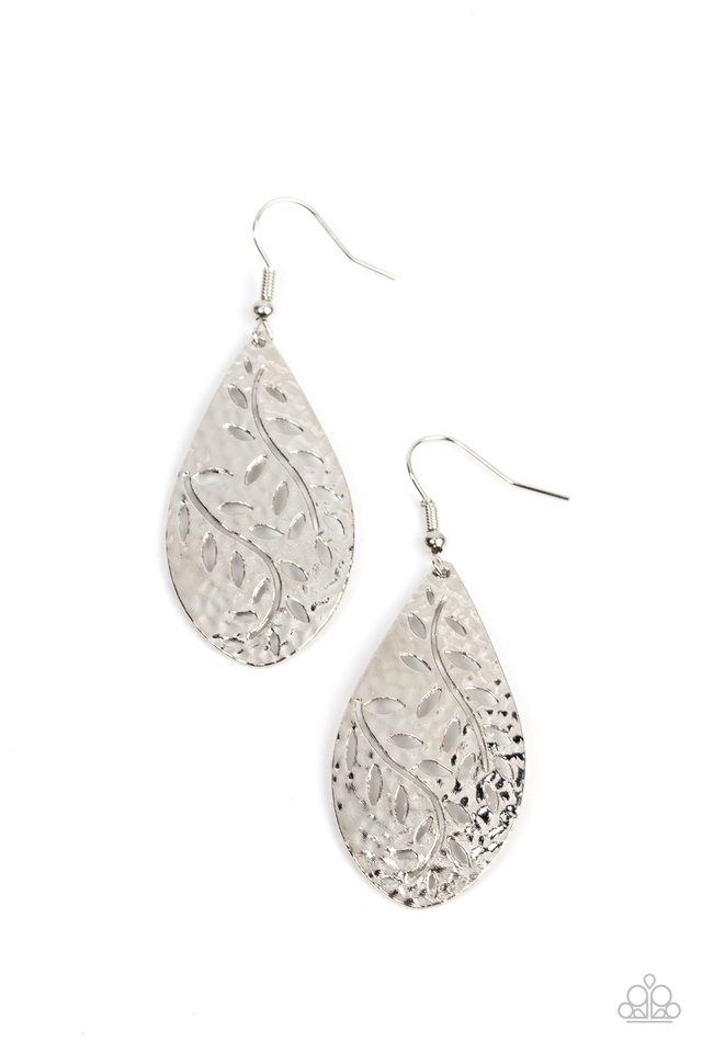 Vineyard Vanity - Silver - Paparazzi Earring Image