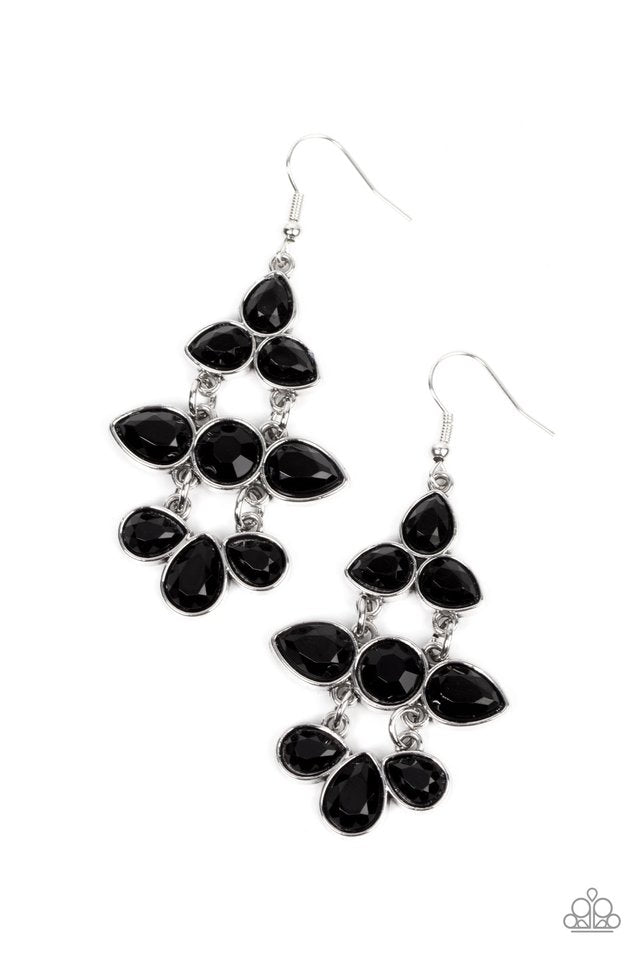 Bay Breezin - Black - Paparazzi Earring Image