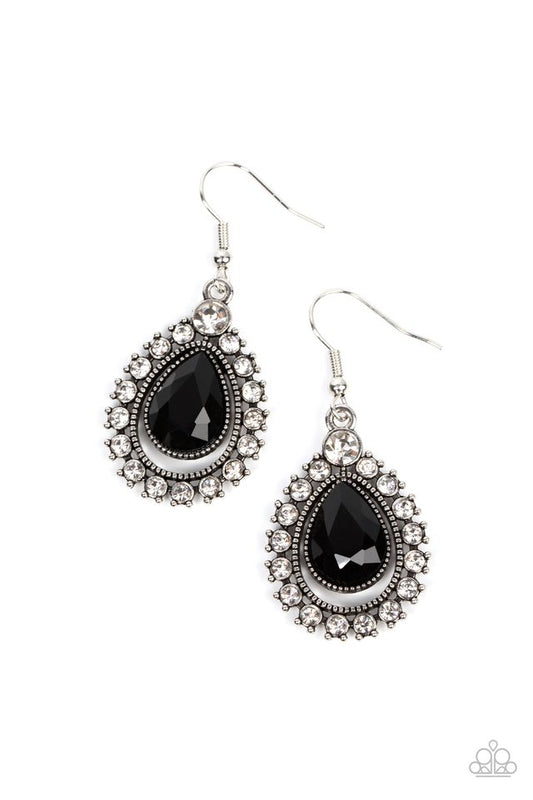 Divinely Duchess - Black - Paparazzi Earring Image