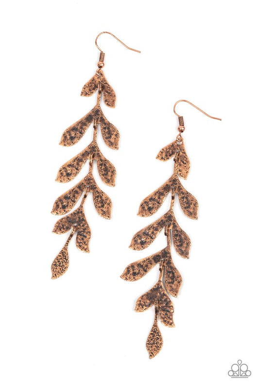Lead From the FROND - Copper - Paparazzi Earring Image