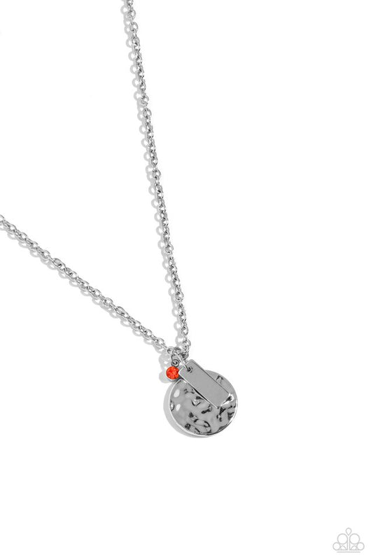 Minimal EFFORTLESS - Orange - Paparazzi Necklace Image