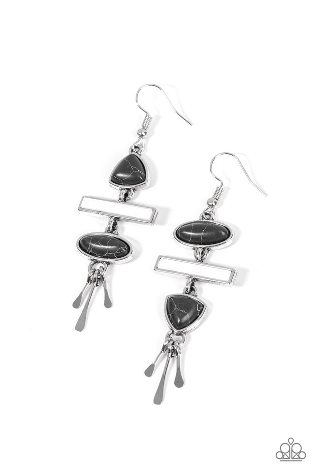 Adventurously Artisan - Black - Paparazzi Earring Image