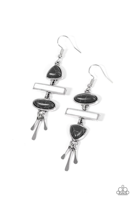 Adventurously Artisan - Black - Paparazzi Earring Image