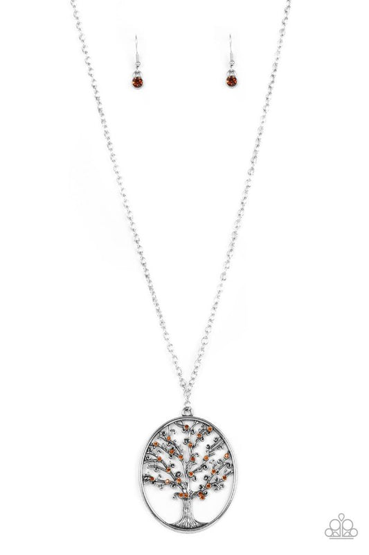 Autumn Abundance - Brown - Paparazzi Necklace Image