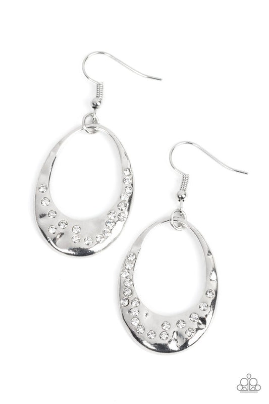 Classic Keepsake - White - Paparazzi Earring Image