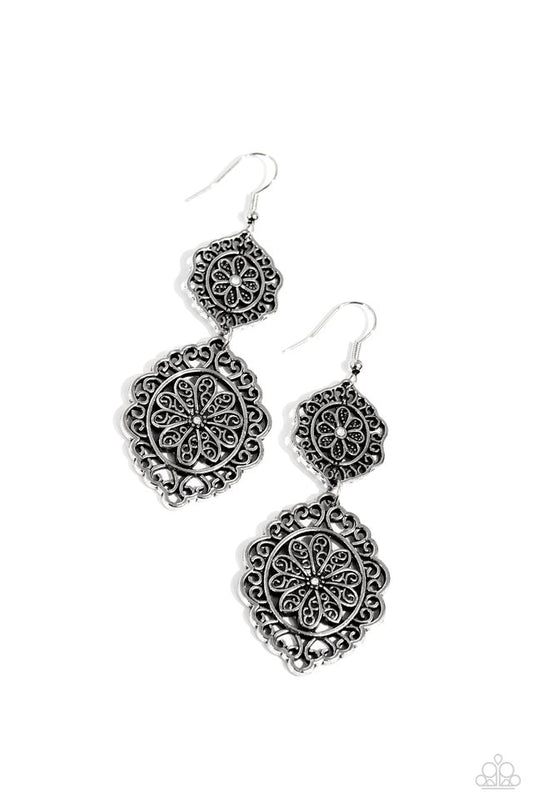 Floral Favorite - White - Paparazzi Earring Image