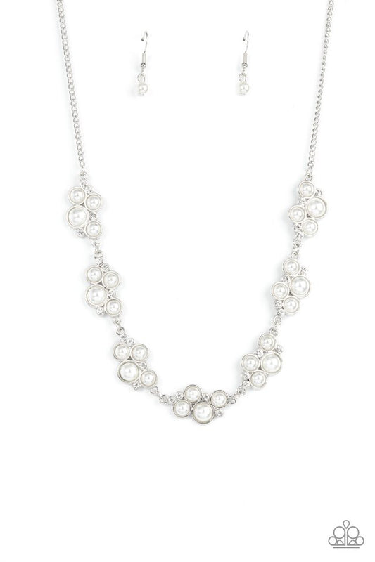 GRACE to the Top - White - Paparazzi Necklace Image
