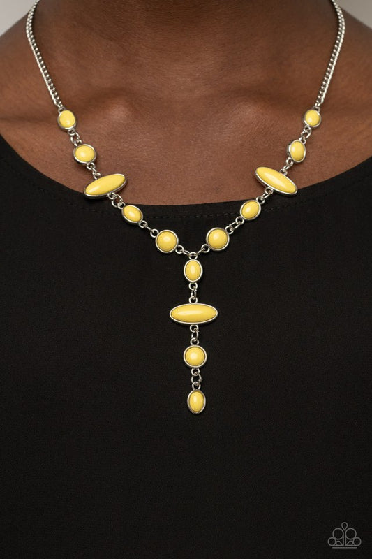 Authentically Adventurous - Yellow - Paparazzi Necklace Image