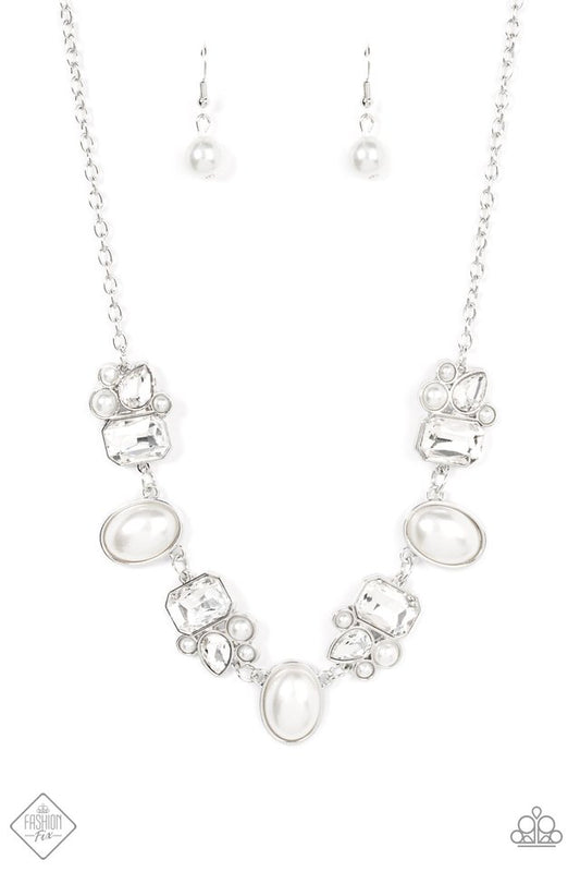 Sensational Showstopper - White - Paparazzi Necklace Image