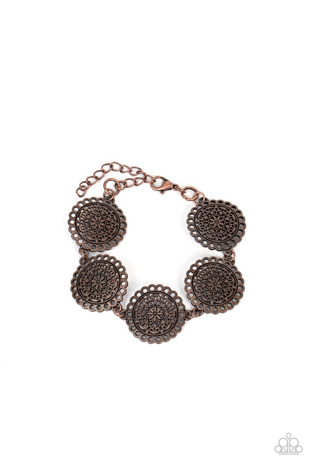 Garden Gate Glamour - Copper - Paparazzi Bracelet Image