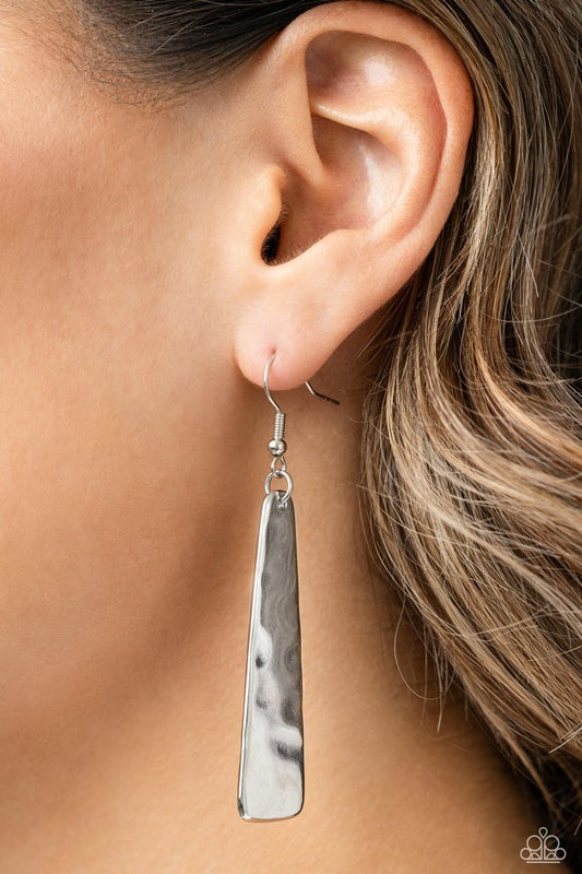 Detailed Definition - Silver - Paparazzi Earring Image