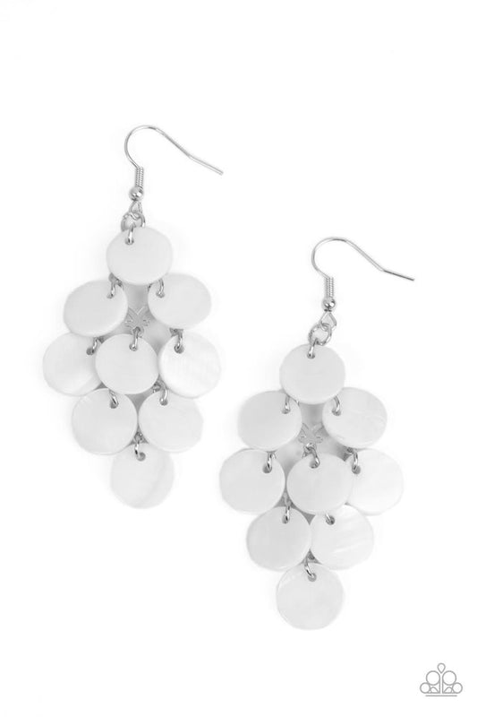 Tropical Tryst - White - Paparazzi Earring Image