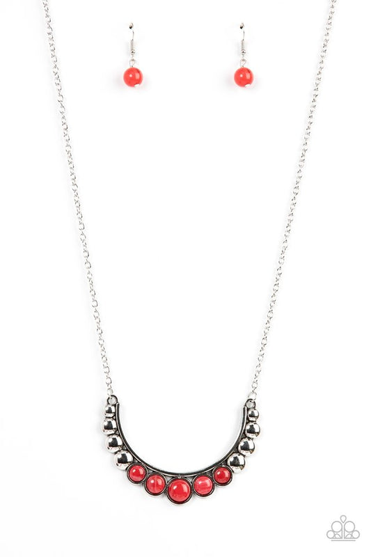 ​Horseshoe Bend - Red - Paparazzi Necklace Image