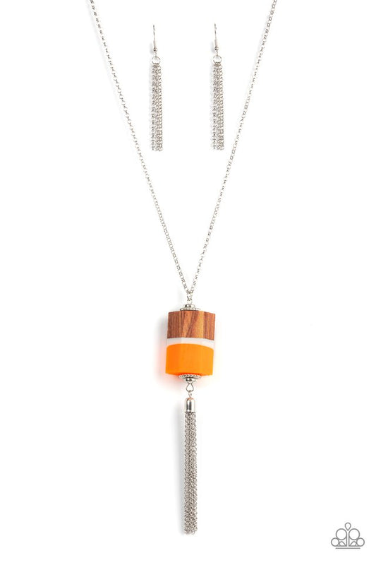 Reel It In - Orange - Paparazzi Necklace Image