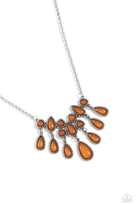 Exceptionally Ethereal - Orange - Paparazzi Necklace Image