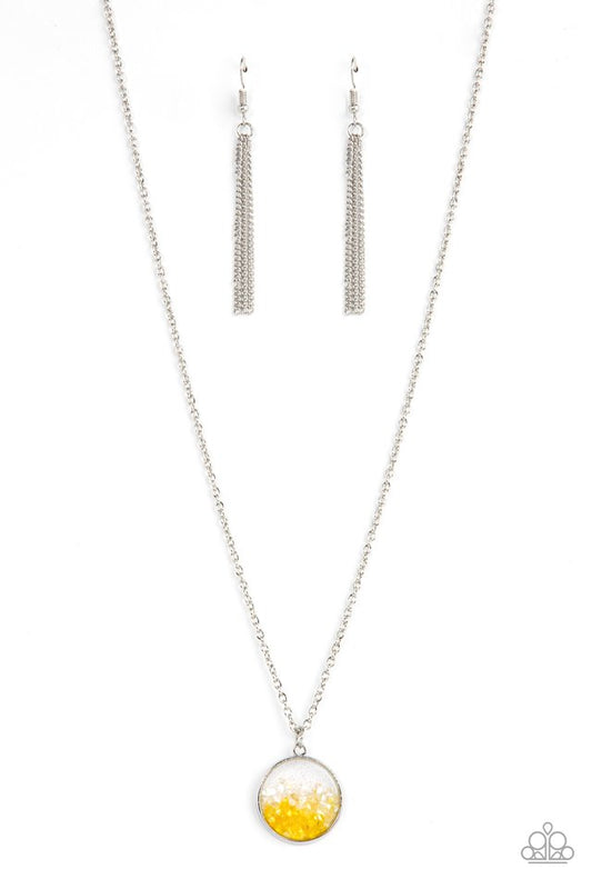 Completely Crushed - Yellow - Paparazzi Necklace Image