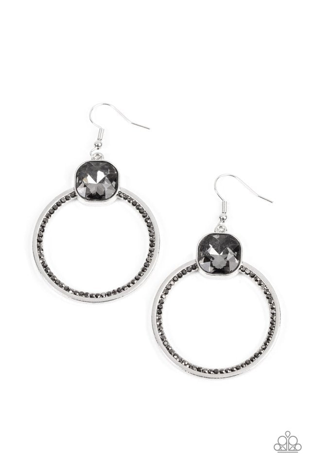 Cheers to Happily Ever After - Silver - Paparazzi Earring Image