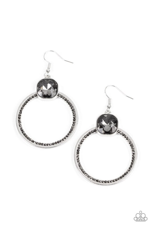 Cheers to Happily Ever After - Silver - Paparazzi Earring Image