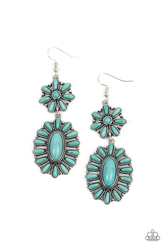 Richly Rustler - Blue - Paparazzi Earring Image