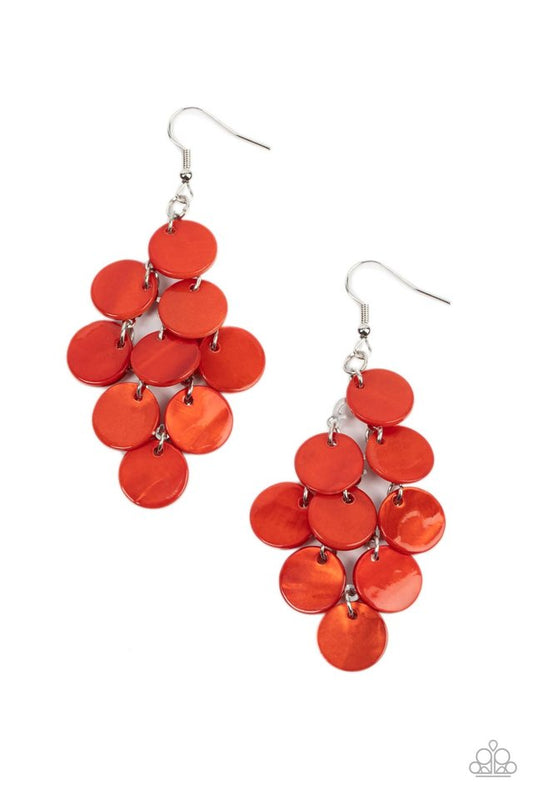 Tropical Tryst - Orange - Paparazzi Earring Image