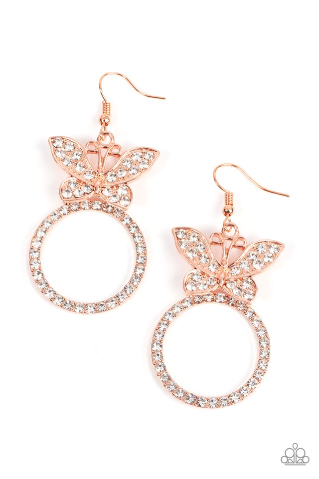Paradise Found - Copper - Paparazzi Earring Image