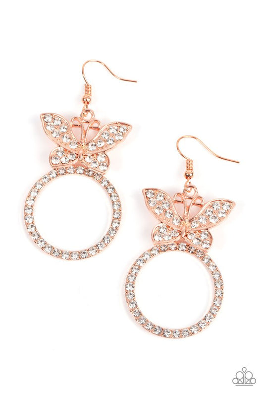 Paradise Found - Copper - Paparazzi Earring Image