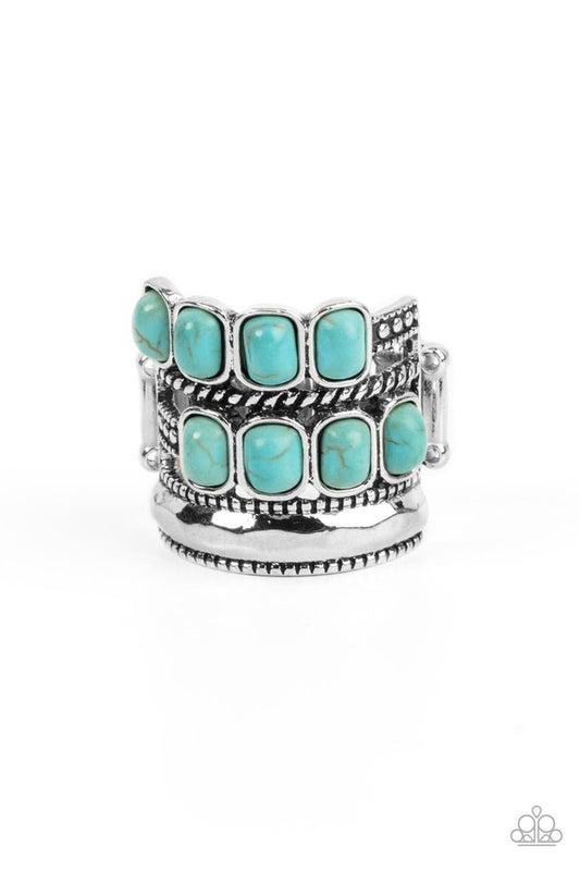 Mojave Monument - Blue - Paparazzi Ring Image