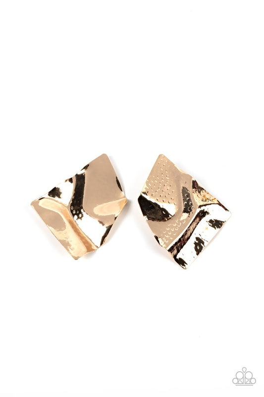 Modern Maverick - Gold - Paparazzi Earring Image