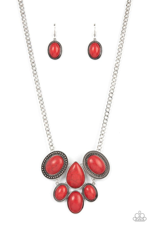 All-Natural Nostalgia - Red - Paparazzi Necklace Image