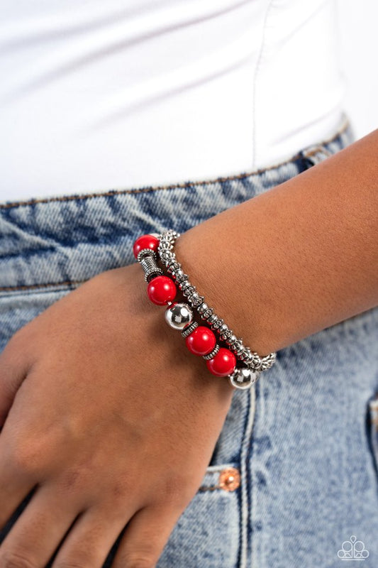 Walk This SWAY - Red - Paparazzi Bracelet Image