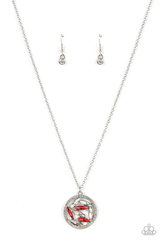 Head-Spinning Sparkle - Red - Paparazzi Necklace Image