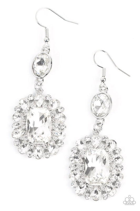 Capriciously Cosmopolitan - White - Paparazzi Earring Image