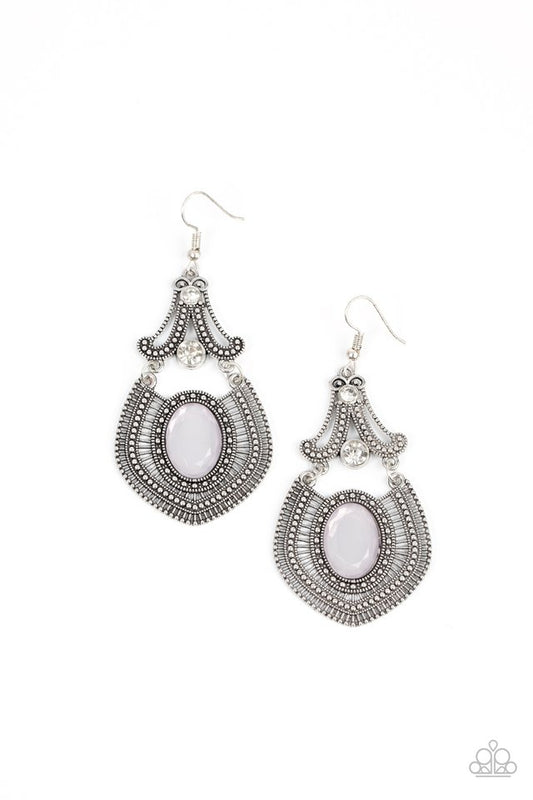 Panama Palace - Silver - Paparazzi Earring Image