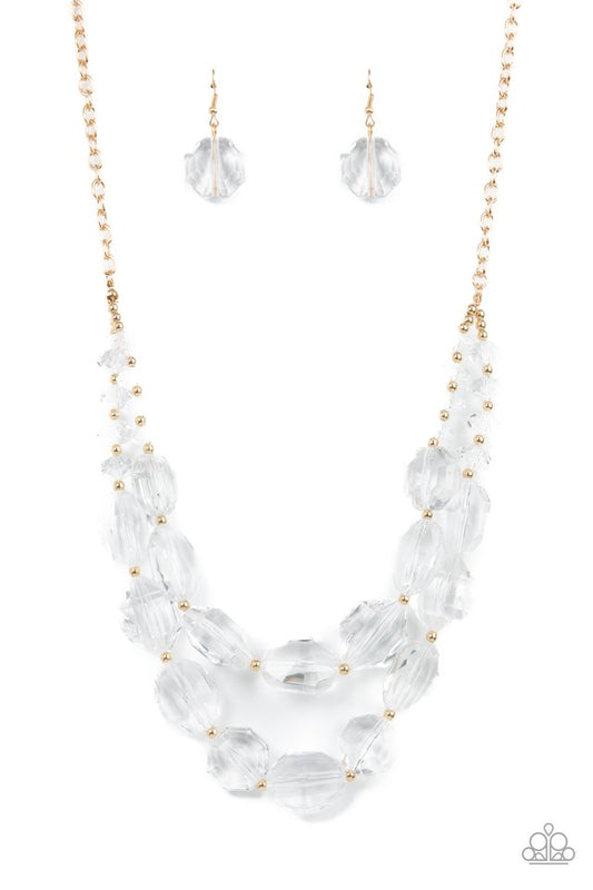 Icy Illumination - Gold - Paparazzi Necklace Image