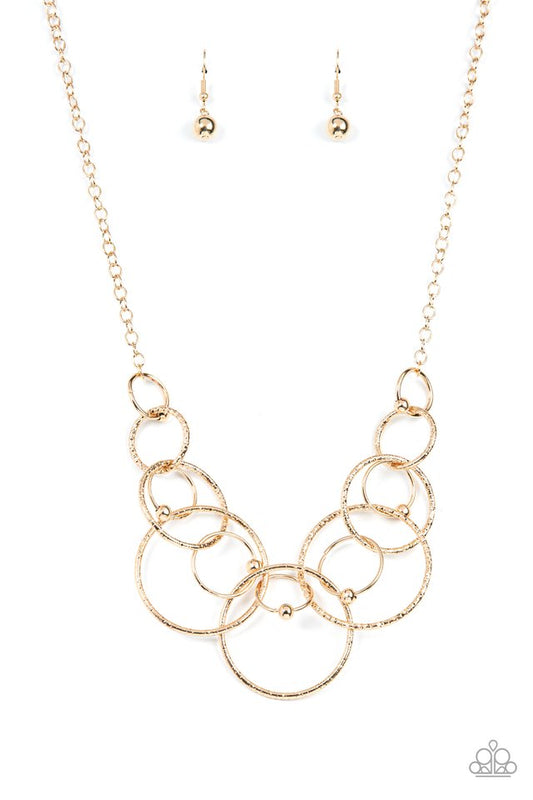 Encircled in Elegance - Gold - Paparazzi Necklace Image