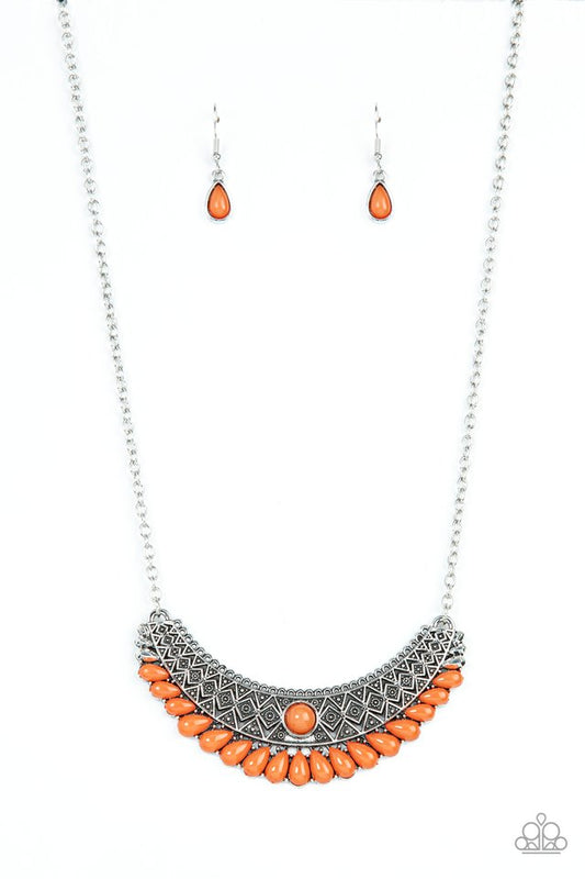 Abundantly Aztec - Orange - Paparazzi Necklace Image